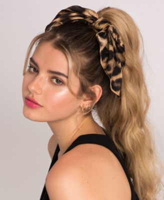 Soho Style Soho Style Leopard Print Scrunchie Honey Brown No Size