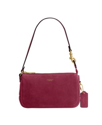 COACH Plaza Zip-Top Mini Shoulder Ba BrassDark Fuchsia NO SIZE