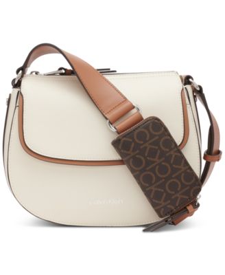 Calvin Klein Bella Faux Leather Small Cross Gunmetal NO SIZE